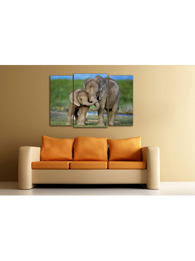 Модульная картина "Мамин слоненок"