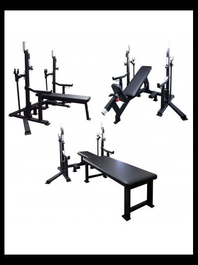 Стойка для пауэрлифтинга с тремя скамьями AV132/80