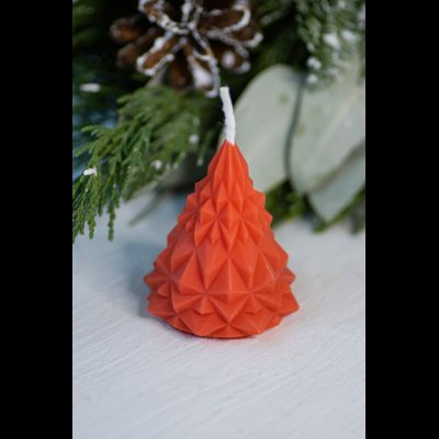 Свеча "Ёлка хрусталь" Красный