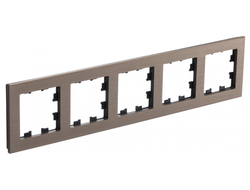Рамка 5 постов металл латунь - Systeme Electric - AtlasDesign - ATN312205