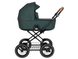 Коляска 2в1 Roan Bass Next Classic d12 Pacific Green (руч.Коричневый)