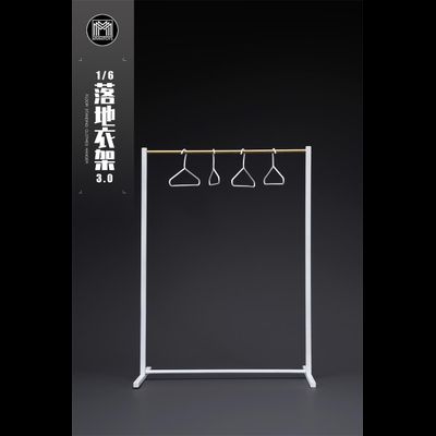 Стойка с вешалками 1/6 (белая) - КОЛЛЕКЦИОННАЯ ДИОРАМА 1/6 Freestanding coat rack 3.0 (M2405B) - MMMTOYS