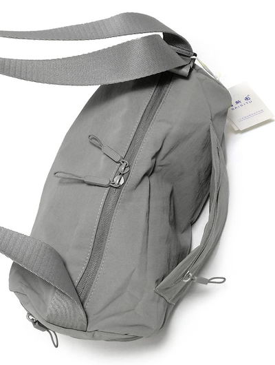 (АРТИКУЛ: 9875) СУМКА НЕБОЛЬШАЯ, ТЕКСТИЛЬ (НЕЙЛОН), СЕРАЯ, РЕМЕНЬ ЧЕРЕЗ ПЛЕЧО