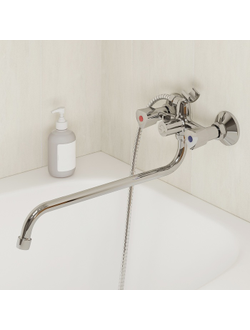 Смеситель для ванны двухвентильный Milardo Tring TRISB02M10 с душевым шлангом и лейкой