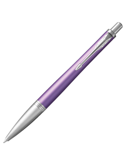 Ручка подарочная шариковая PARKER "Urban Premium Violet CT", фиолетовый корпус, хромированные детали, синяя, 1931623