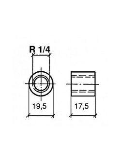 Резьбовая втулка VDO Marine Ocean Line N03 320 266 R1/4" для датчика пирометра