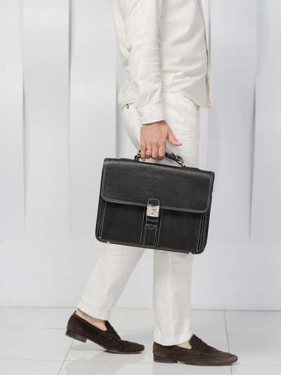 Кожаный портфель Feudo black (арт. 2014-01)