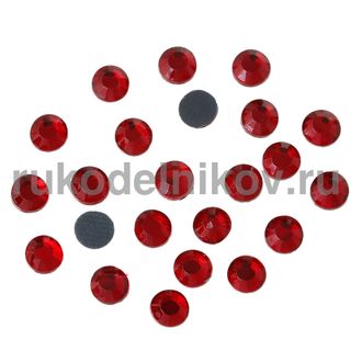 термостразы плоская спинка ss20 (5 мм), цвет-красный, материал-стекло, 5 гр/уп