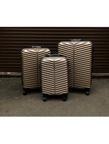 Пластиковый чемодан  Баолис бежевый размер S