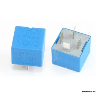 Реле голубое 35А 12V (4 контакта) на Renault Logan Sandero Lada Largus