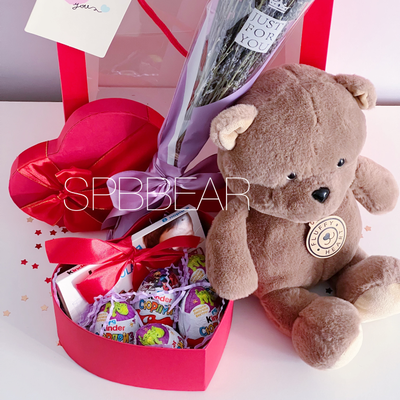 Подарочный набор №20 - Мишка на выбор, Лаванда, Киндер бокс средний