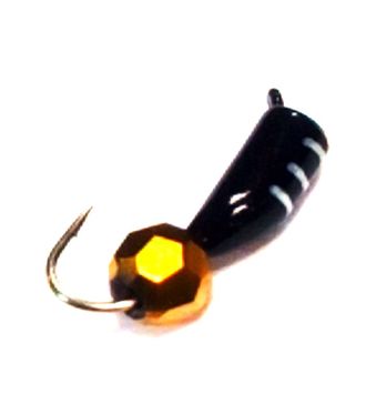 Мормышка вольфрамовая Столбик чёрн шар дискотека. вес.0.83gr.13mm. d-3.0mm,