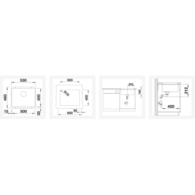Мойка Blanco SUBLINE 500-U 527353