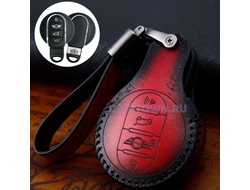 Красный чехол для смарт ключа Mini cooper с 4 кнопками