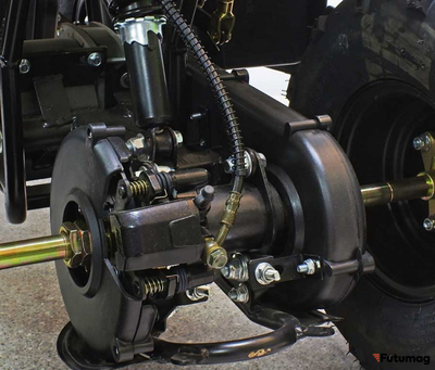 Квадроцикл GreenCamel Gobi K51 (30Ah 36V 800W R7 Цепь) быстросъем, ножной тормоз, pеленый экстрим