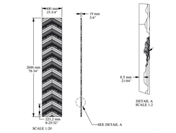 Декоративная стеновая 3D панель из полиуретана Orac Decor W130 CHEVRON