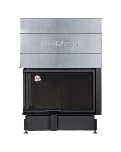 Каминная топка Дельта 1000 LB два стекла принтинг левая черный шамот, Экокамин (Россия)