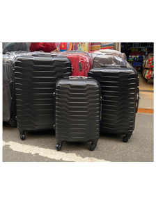 Комплект из 3х чемоданов Корона Самсон abs S,M,L черный