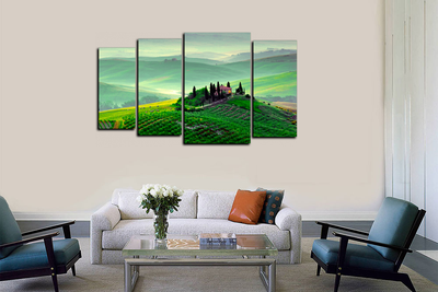 Модульная картина "Усадьба на холме"