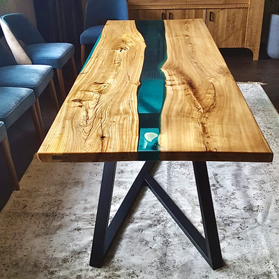 слэб, стол река, стол из массива, мебель на заказ, стол из слэба, мебель для ресторана, столешница