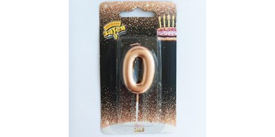 Свеча -цифра  Розовое золото