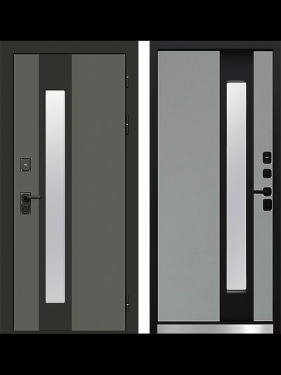 Дверь Арктика Термо с панелью грей софт