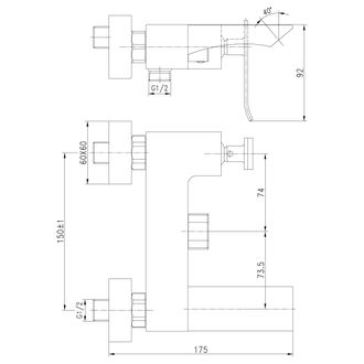 Смеситель для ванны Contest LM5814CW