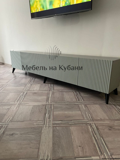 Сканди тумба под ТВ Серый Шифер/Грин Грей Софт