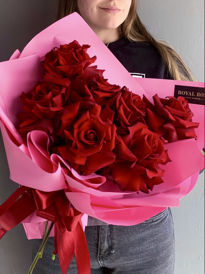 БУКЕТ ИЗ 7 КРАСНЫХ РОЗ