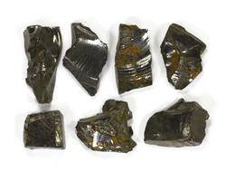 Шунгит элитный (антраксолит), Карелия (10-17 мм, 0,6-1 г) №14501