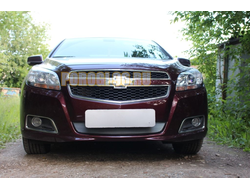 Защита радиатора Chevrolet Malibu VIII рестайлинг 2011-2014 chrome