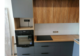 Кухня графит с антресолями