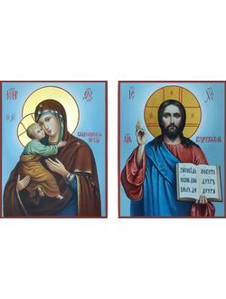 Венчальная пара. Образ Спасителя. Образ Пресвятой Божией Матери “Владимирская”