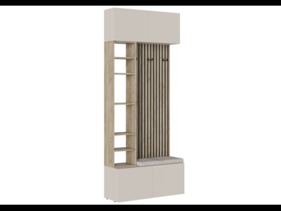 БОХО Прихожая Корпус - Дуб Крафт серый Фасад ЛДСП - Кашемир 5981 BS