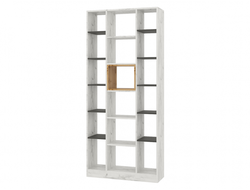 Детская КЕНТ-1 - Секция №7 Стеллаж Дуб Крафт Белый/Антрацит