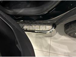 Пороги с накладным листом Папа Тюнинг d53 для CHERY Omoda C7 2025-