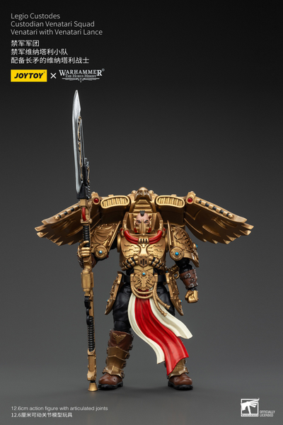 Легио Кустодес - Кустодий-венатар (Warhammer Horus Heresy) - КОЛЛЕКЦИОННАЯ ФИГУРКА 1/18  Legio Custodes Custodian Venatari with Venatari Lance (JT00799) - JOYTOY