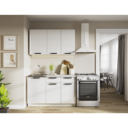 Пасаденна Кухня 1,3 м Белый/Белый бриллиант