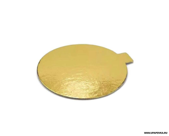 Подложка Круг с держателем Золото 90 мм (толщина 0,8 мм)
