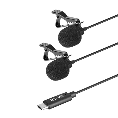 Двойной петличный микрофон Boya BY-M3D  с разъёмом USB Type-C