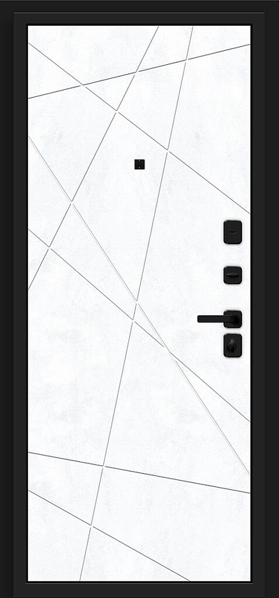 Дверь входная - Граффити-5 -Snow Art/Букле черное
