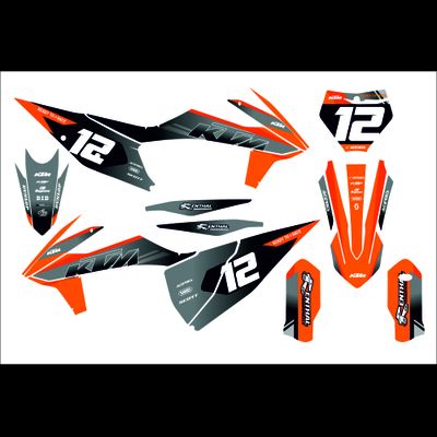 Наклейки на мотоцикл KTM 125-450 SX, SXF 2019-2022, EXC 2020-2023/GR8 #7245