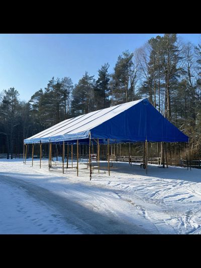 Тент Тарпаулин строительный 3х6 м, шаг люверсов 0,5 м, плотность 180 г/м2