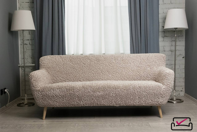 Чехол на 4хм диван Микрофибра  Бриллиант. Защита мягкой мебели от животных