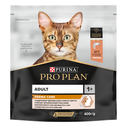 Pro Plan (Про План) Derma Care Сухой корм для здоровья шерсти и кожи взрослых кошек с лососем, 400 г