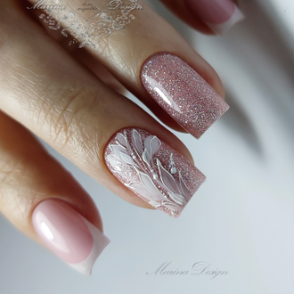 Топ без липкого слоя с серебряным шиммером - TOP COAT no wipe Т07 shine (10 ml)