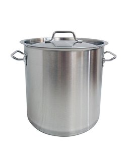 Кастрюля-котёл с крышкой 37 л,  нержавеющая сталь, индукция