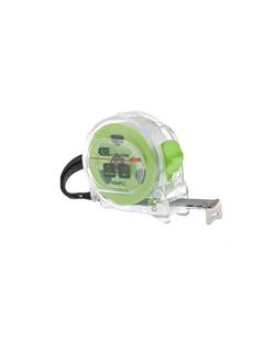 Рулетка Сибртех Кварц, прозрачный корпус, амортизатор, 5 м х 19 мм