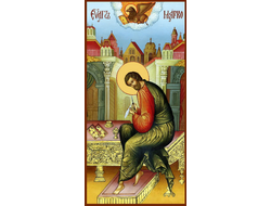 Марк, святой Апостол, Евангелист. Рукописная мерная икона.