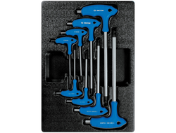 Набор L-образных ключей Hex, ложемент, 8 предметов KING TONY 9-22108MR